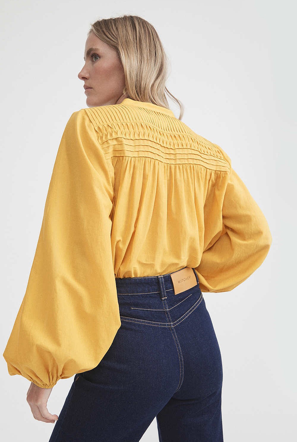 Cotton Pintuck Detail Blouse