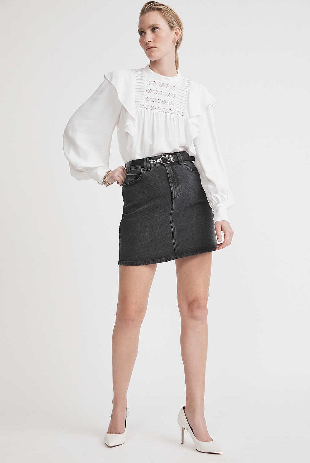 Ruffle Sleeve Blouse