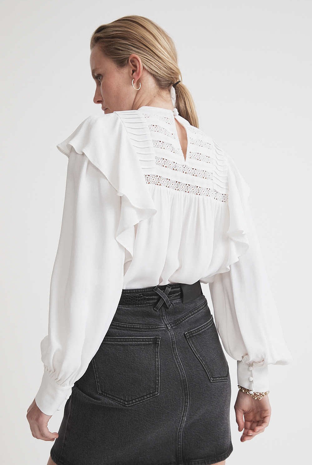 Ruffle Sleeve Blouse