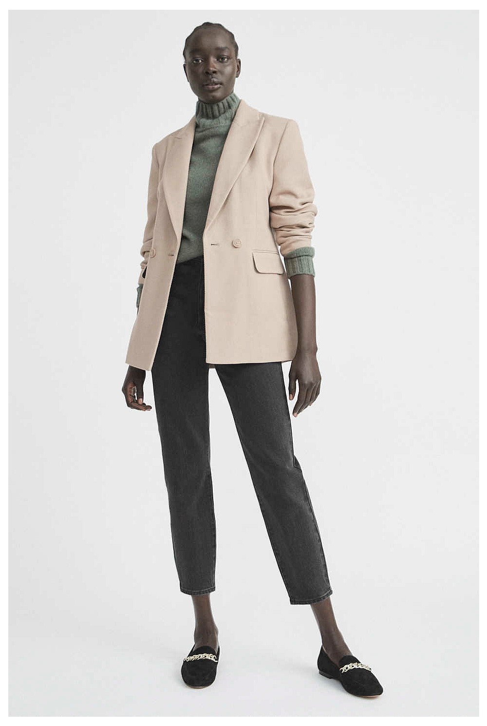 Double Breasted Twill Blazer