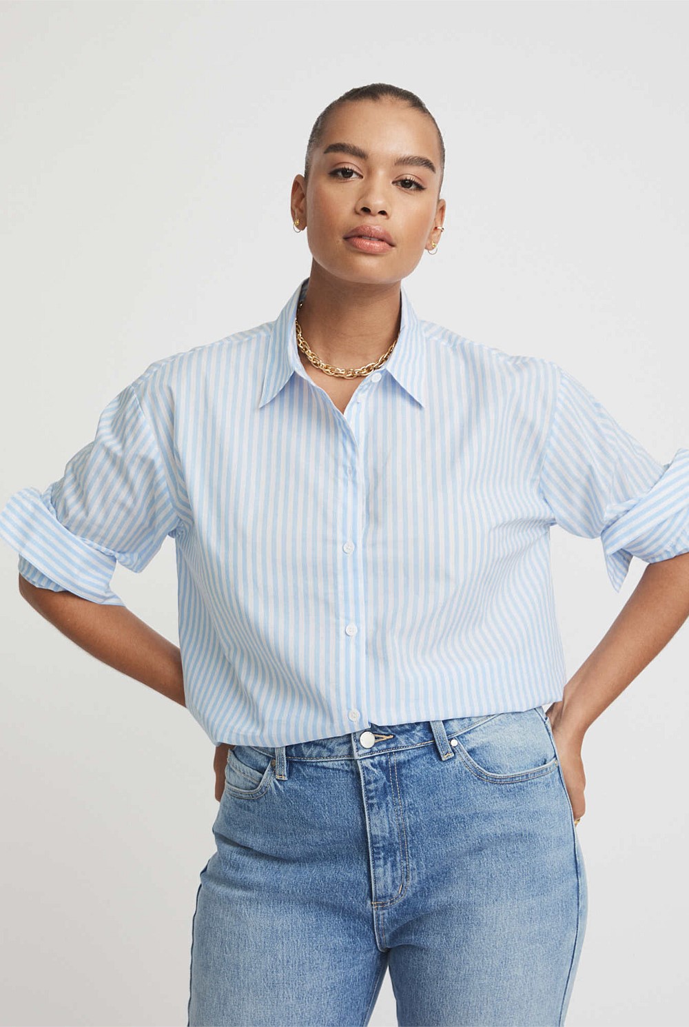 Stripe Cotton Shirt