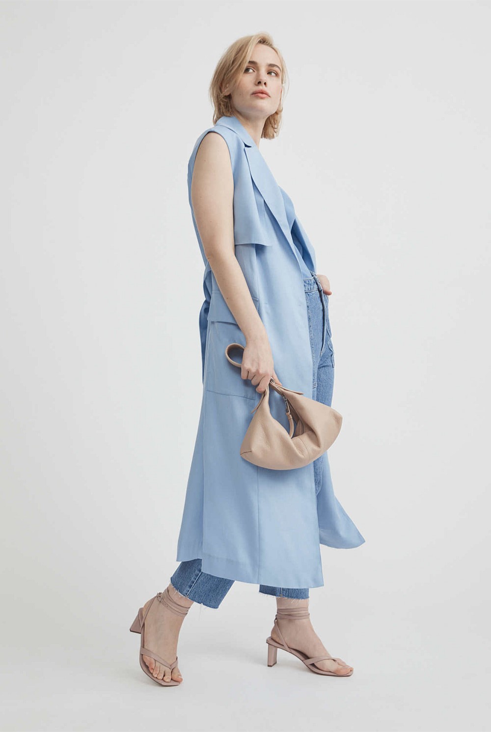 Sleeveless Trench Coat