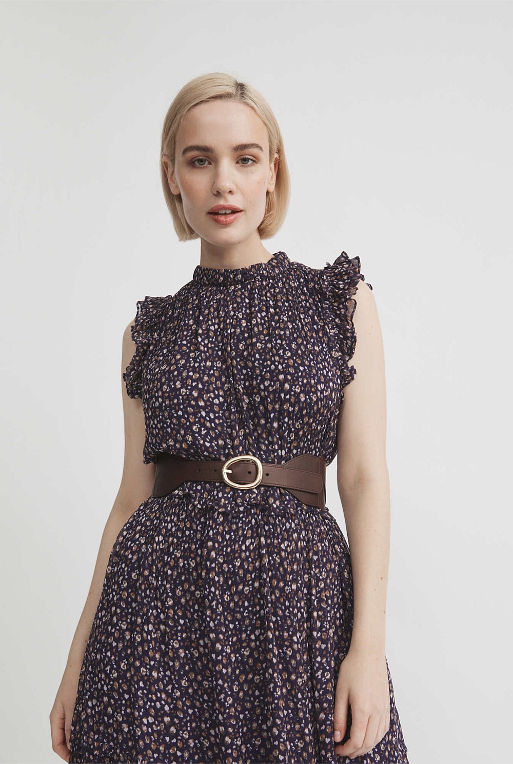 Frill Tiered Midi Dress