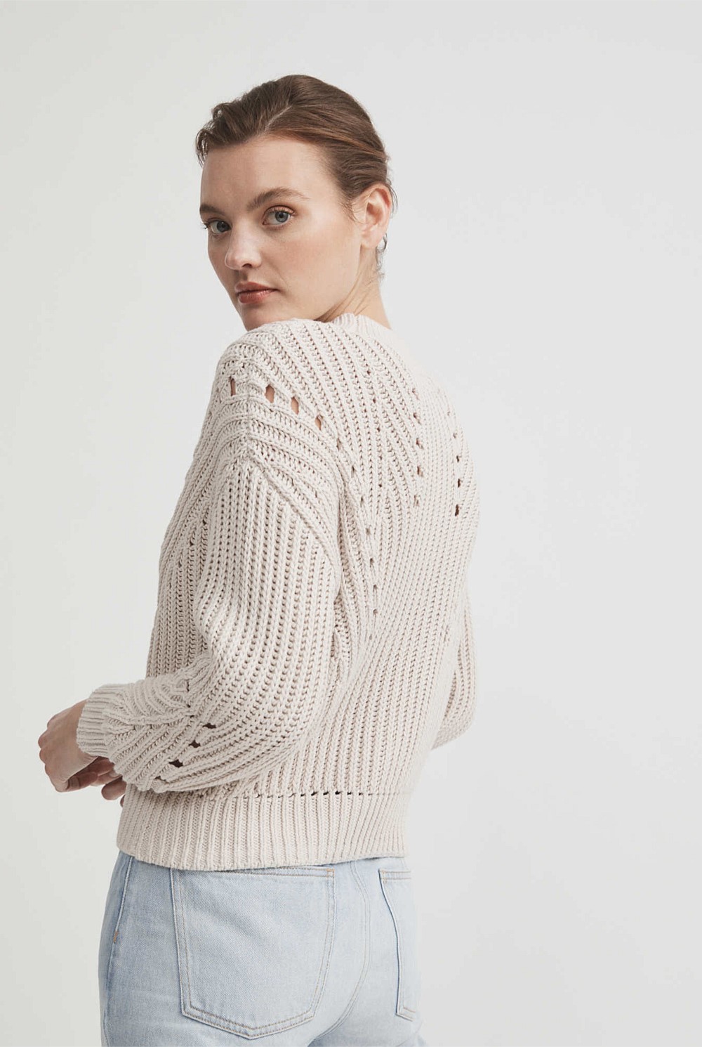 Pointelle Slouch Knit