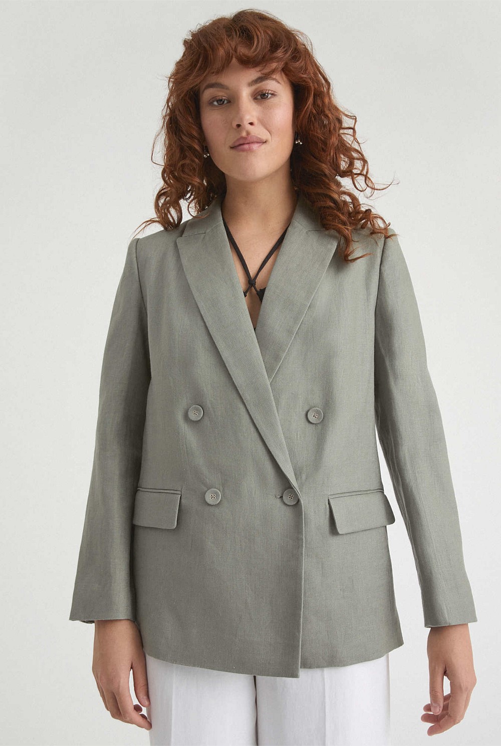Relaxed Linen Blazer