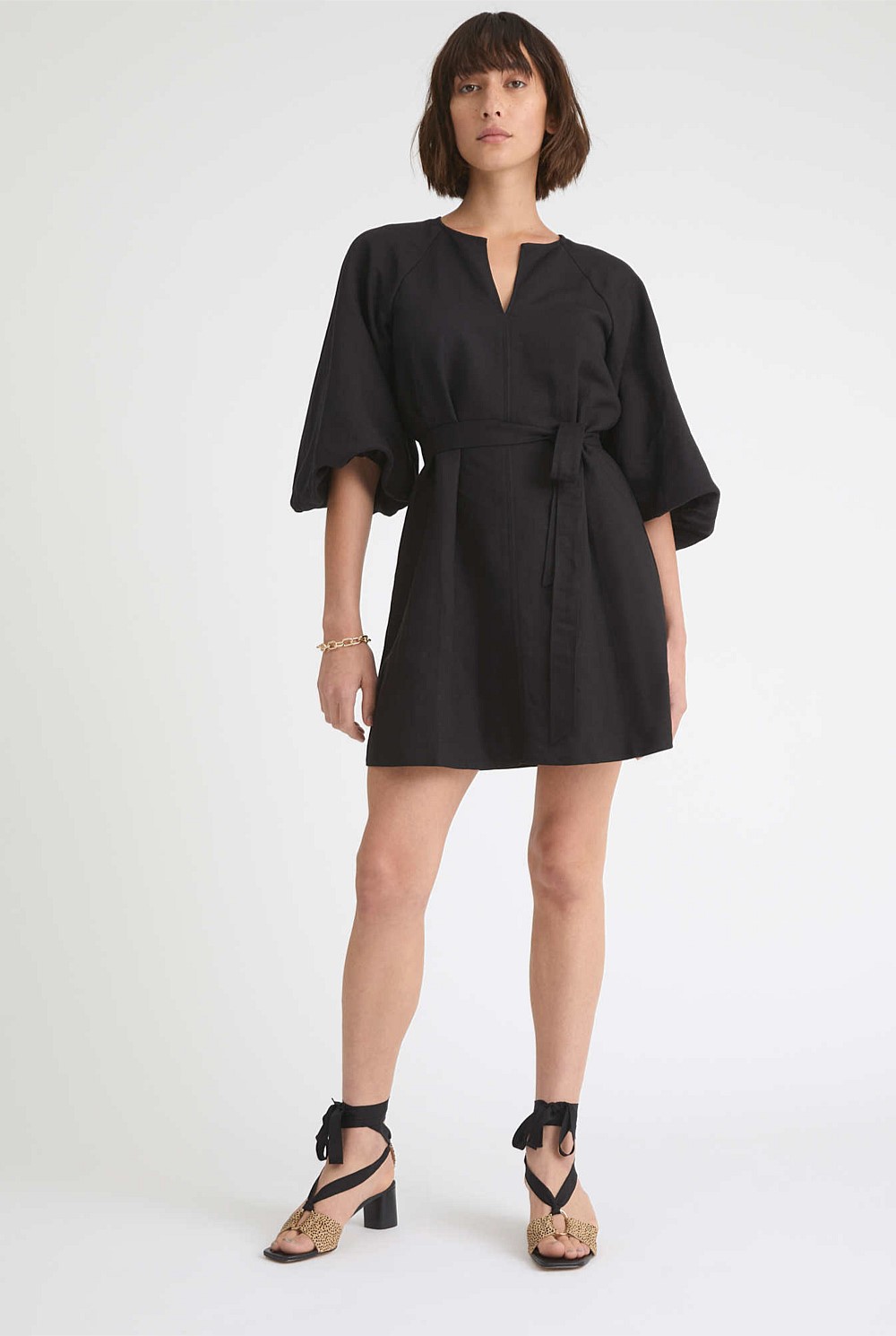 Split Front Mini Dress
