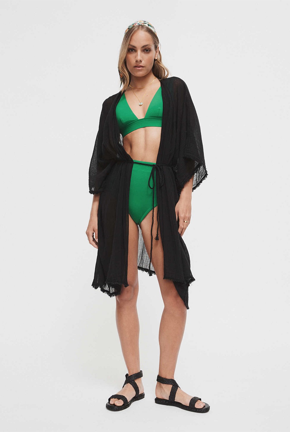 Stitch Detail Swim Top
