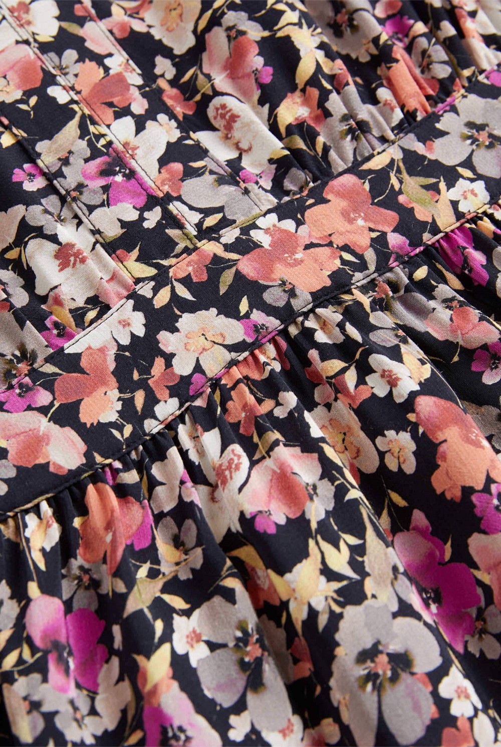 Ditsy Print Soft Sleeve Dress