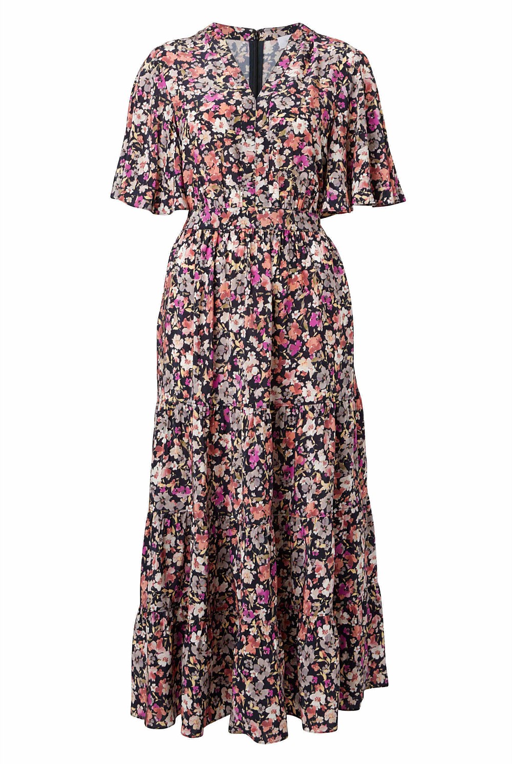 Ditsy Print Soft Sleeve Dress