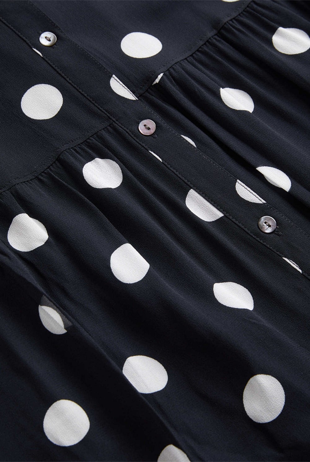 Viscose Spot Print Midi Dress