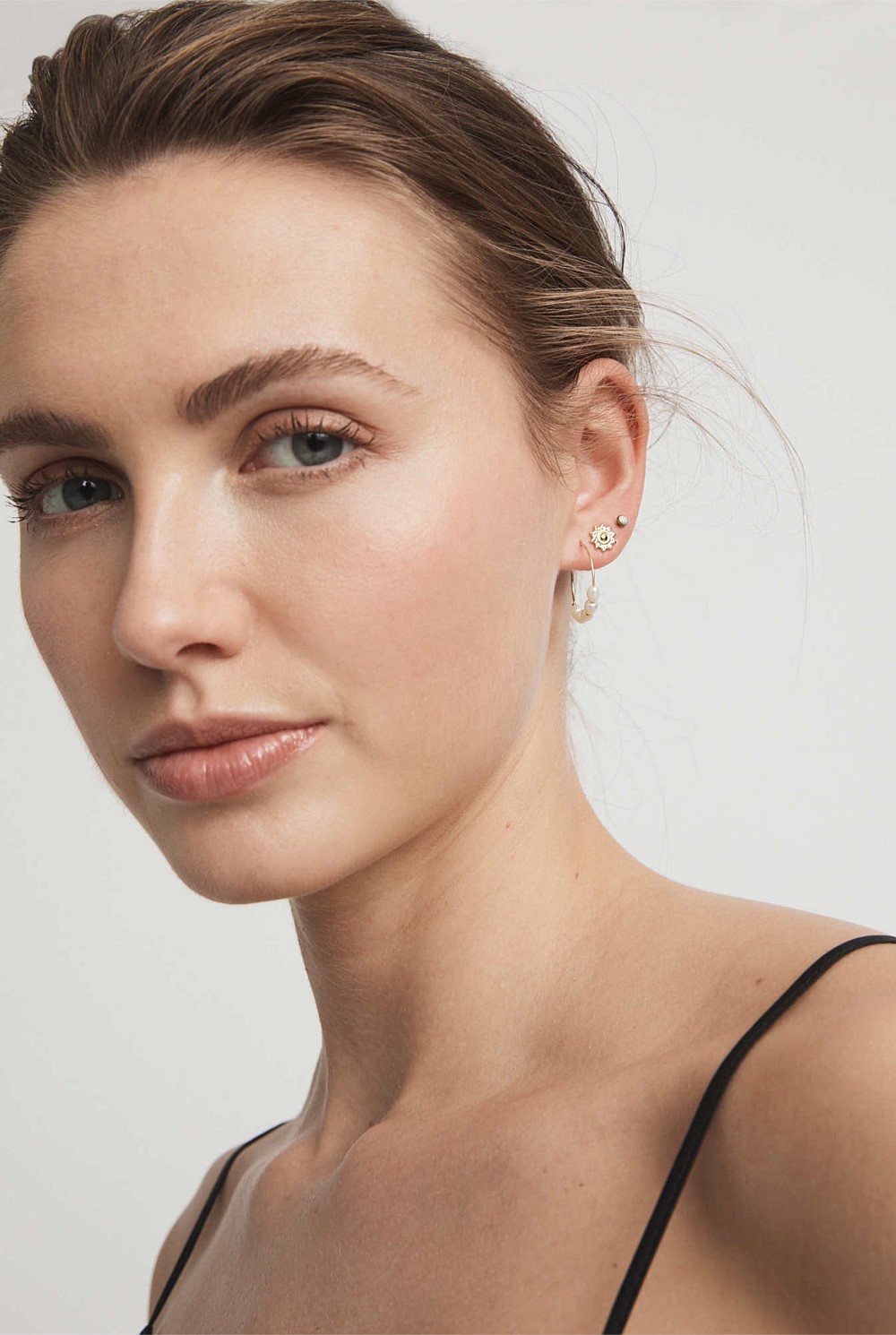 Mini Pearl Hoops