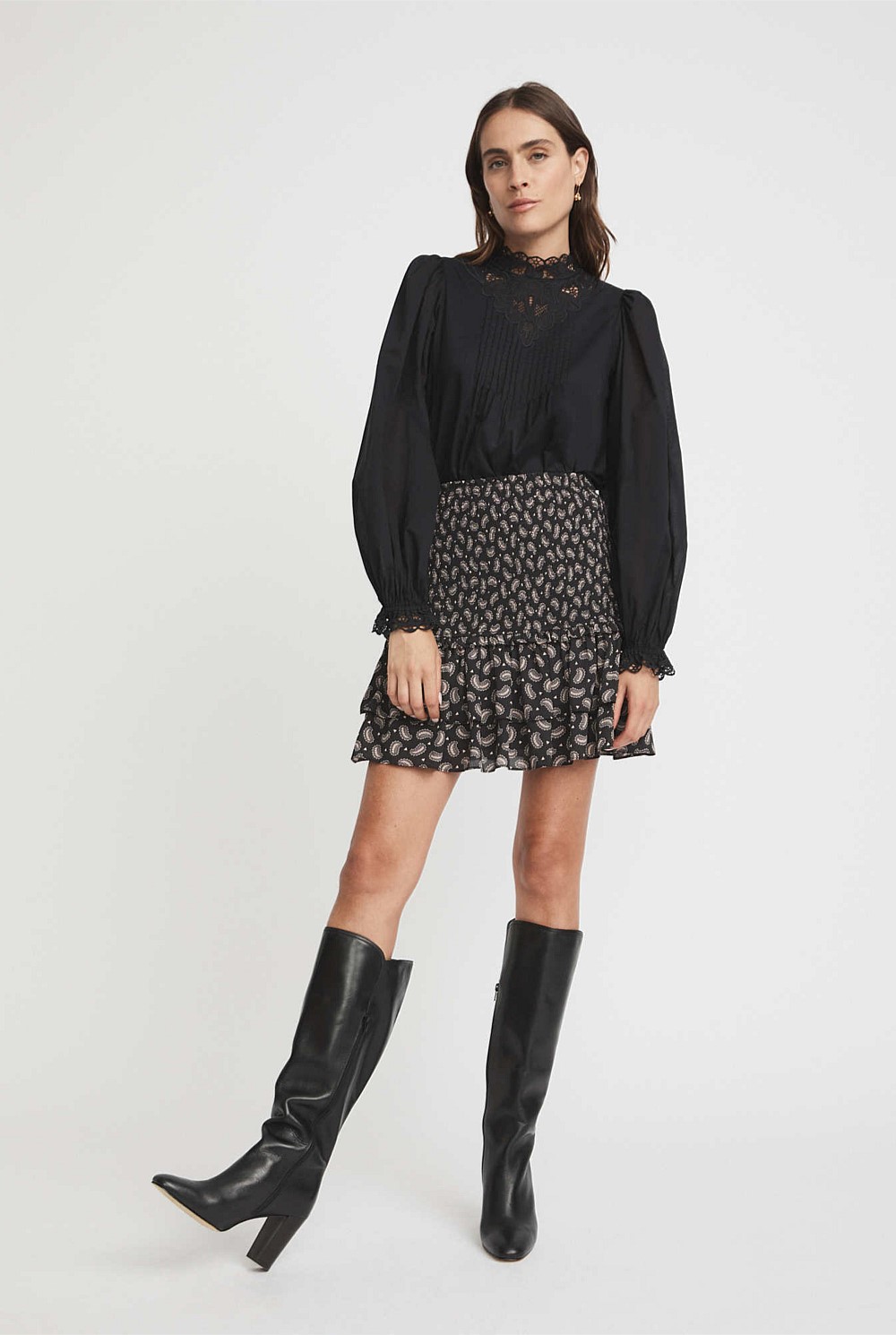 Lace Insert Blouse