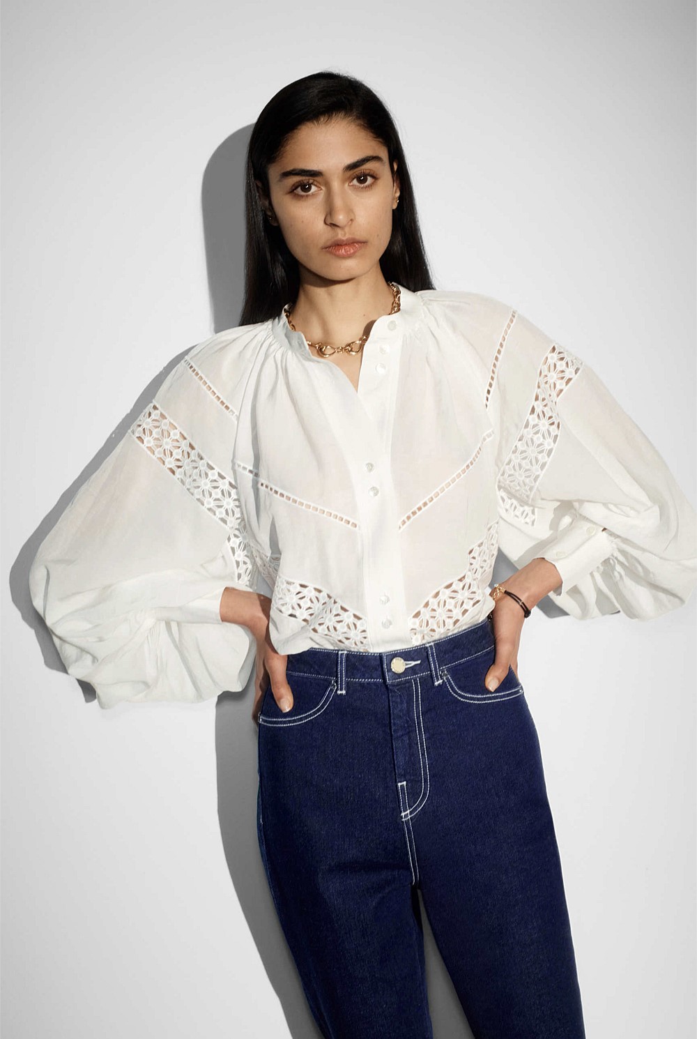 Linen Lace Blouse
