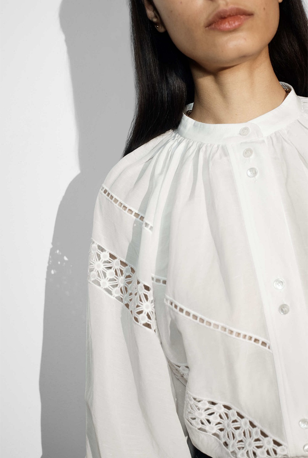 Linen Lace Blouse