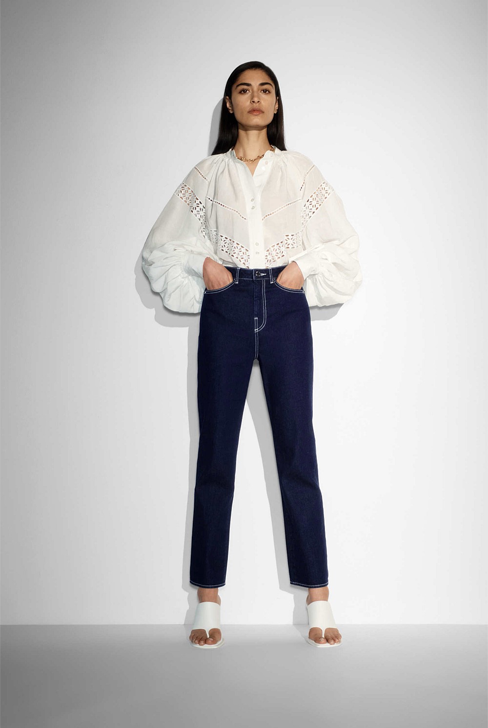 Linen Lace Blouse