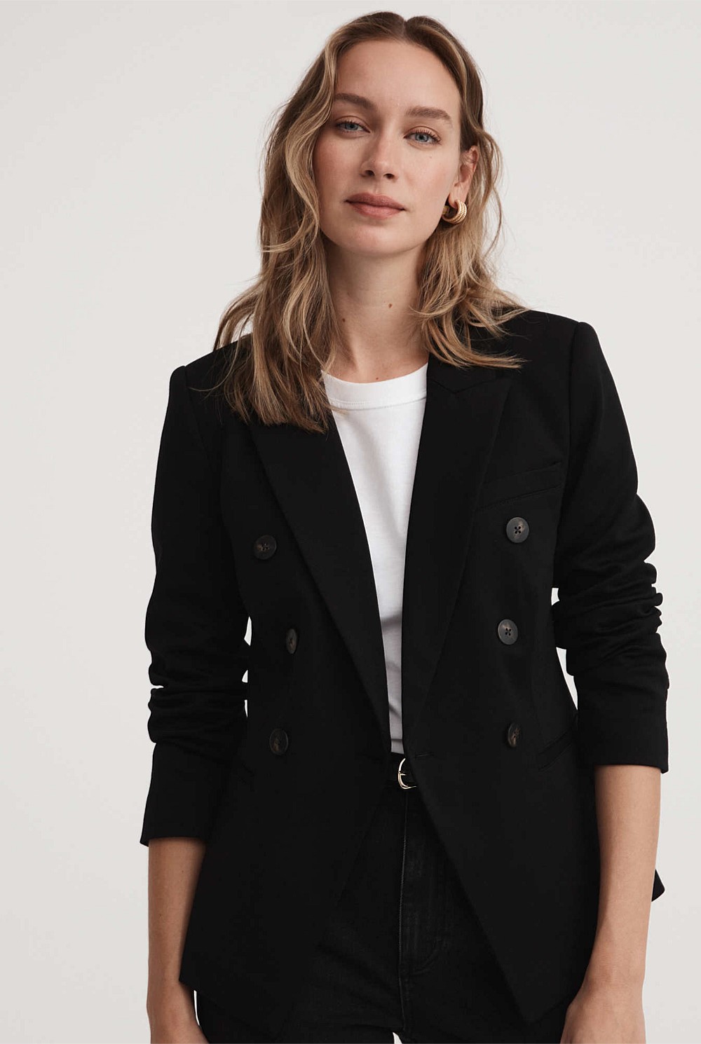 Ponte Double Breasted Blazer