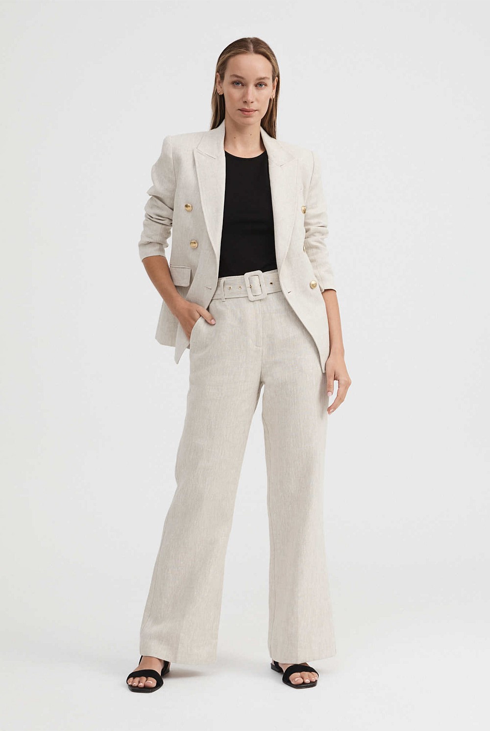 Yarn Dye Linen Blazer
