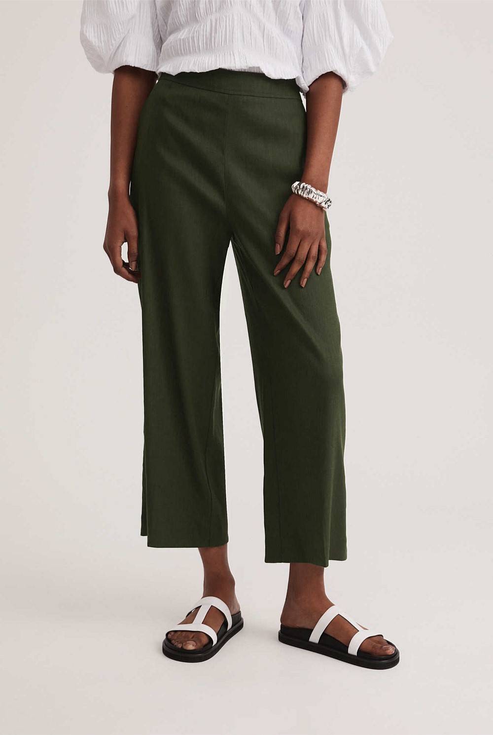 Stretch Linen Blend Pant