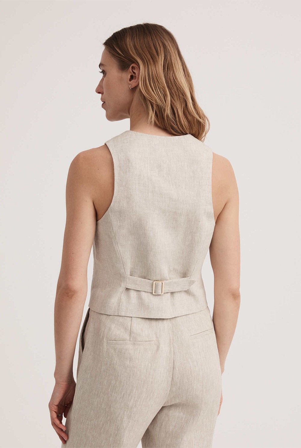 Yarn Dye Linen Waistcoat