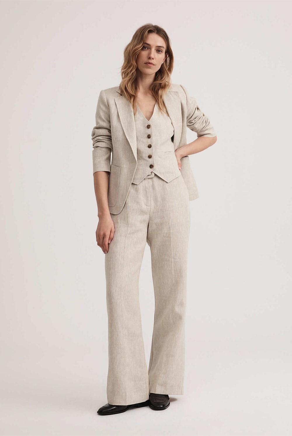 Yarn Dye Linen Waistcoat