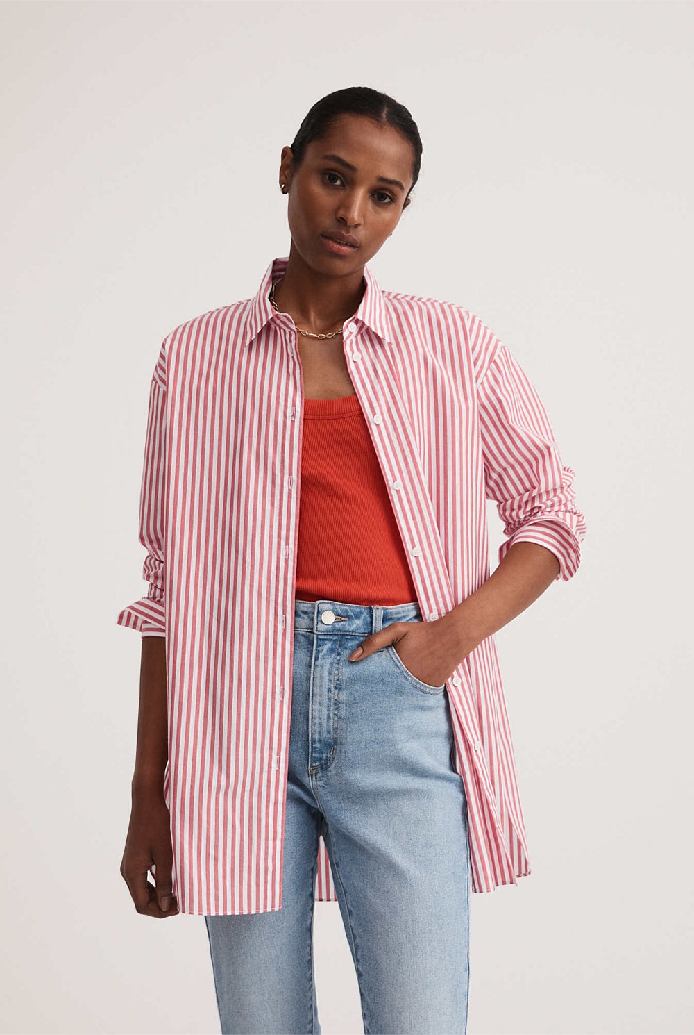 Stripe Cotton Shirt