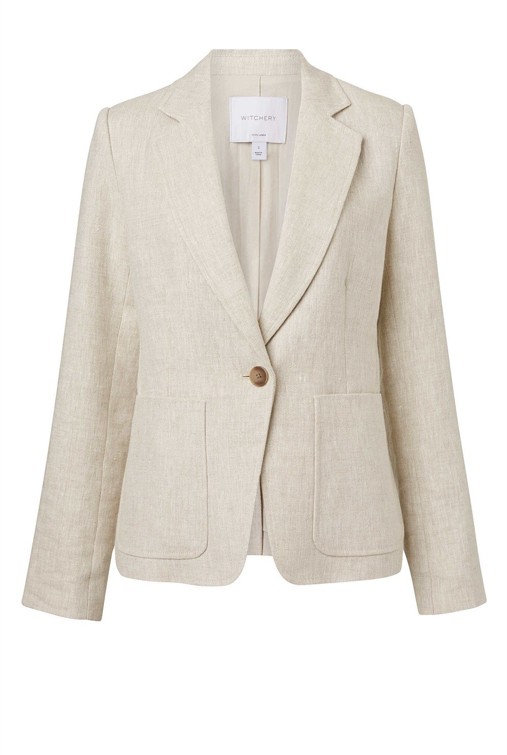 Yarn Dye Linen Single Breasted Blazer