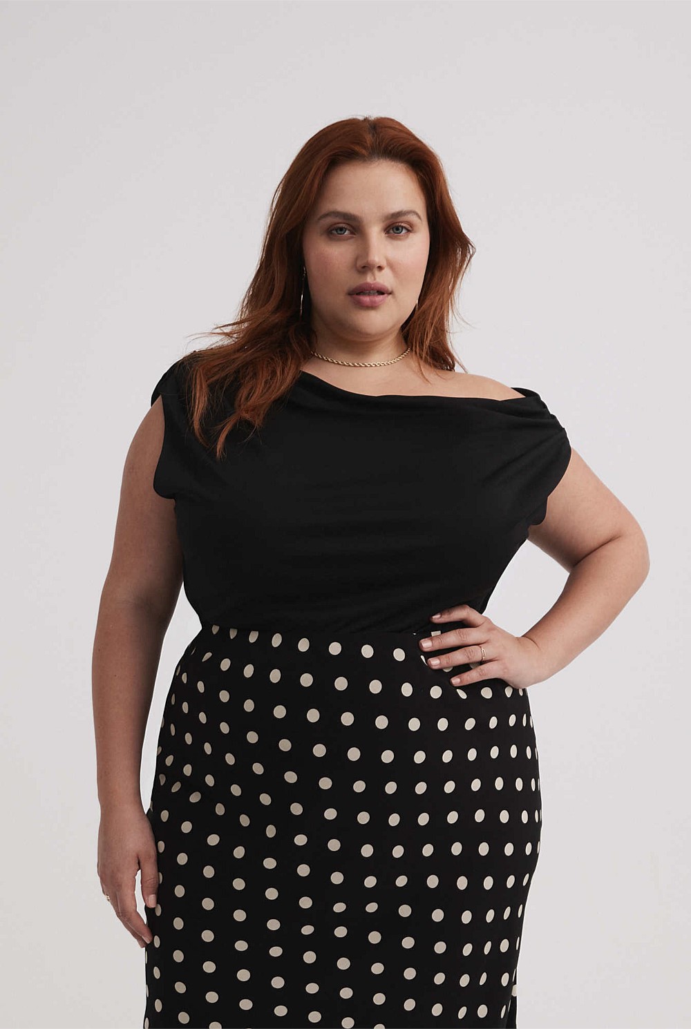 Black Asymmetric Drape Top - Women's Evening Tops | Witchery