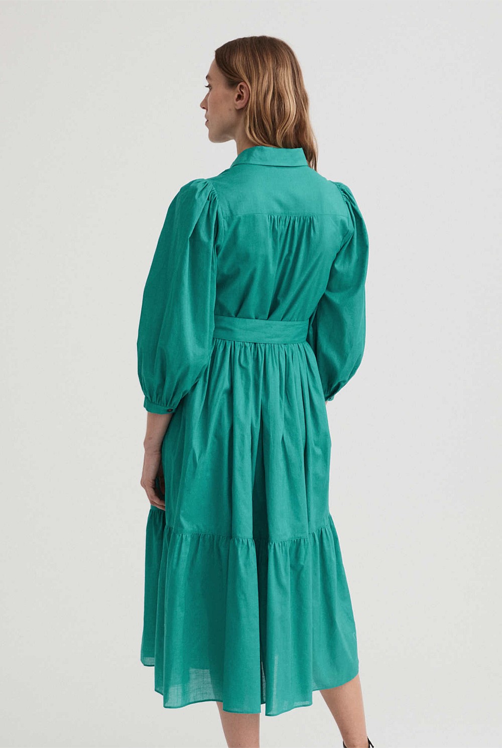Cotton Voile Tiered Dress