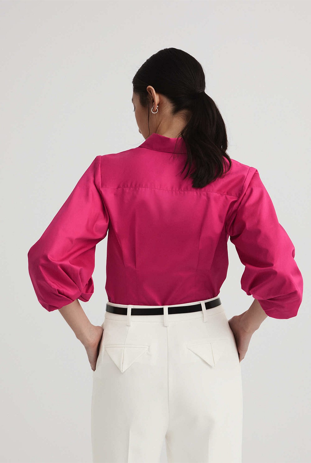 Cotton Sateen Blouse