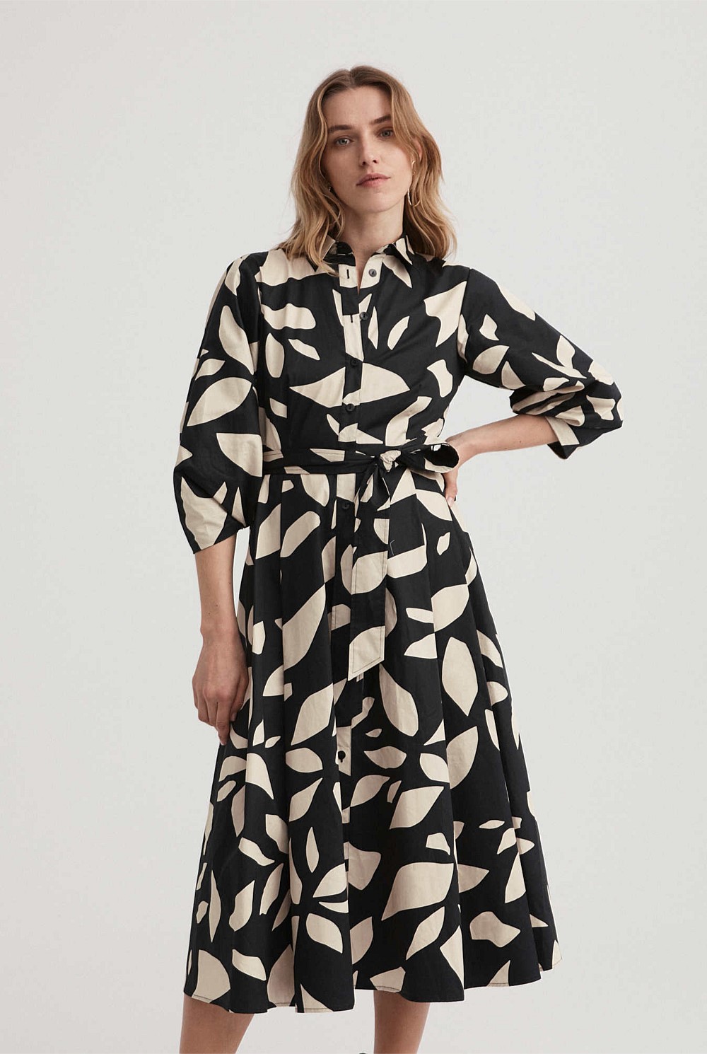 Milkyway Abstract Print Shirt Dress - Women's A Line Dresses | Witchery