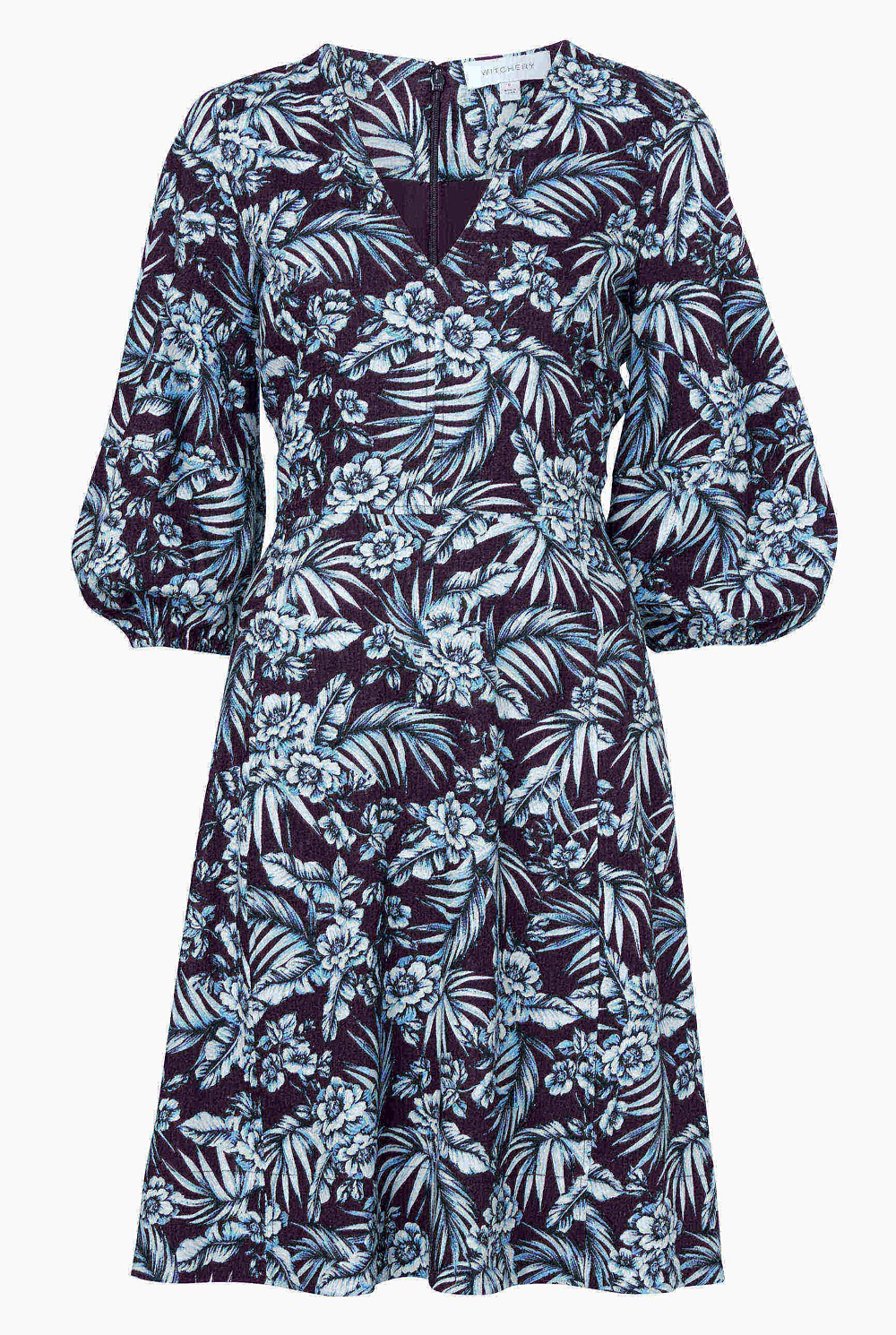 Floral Palm Linen Dress