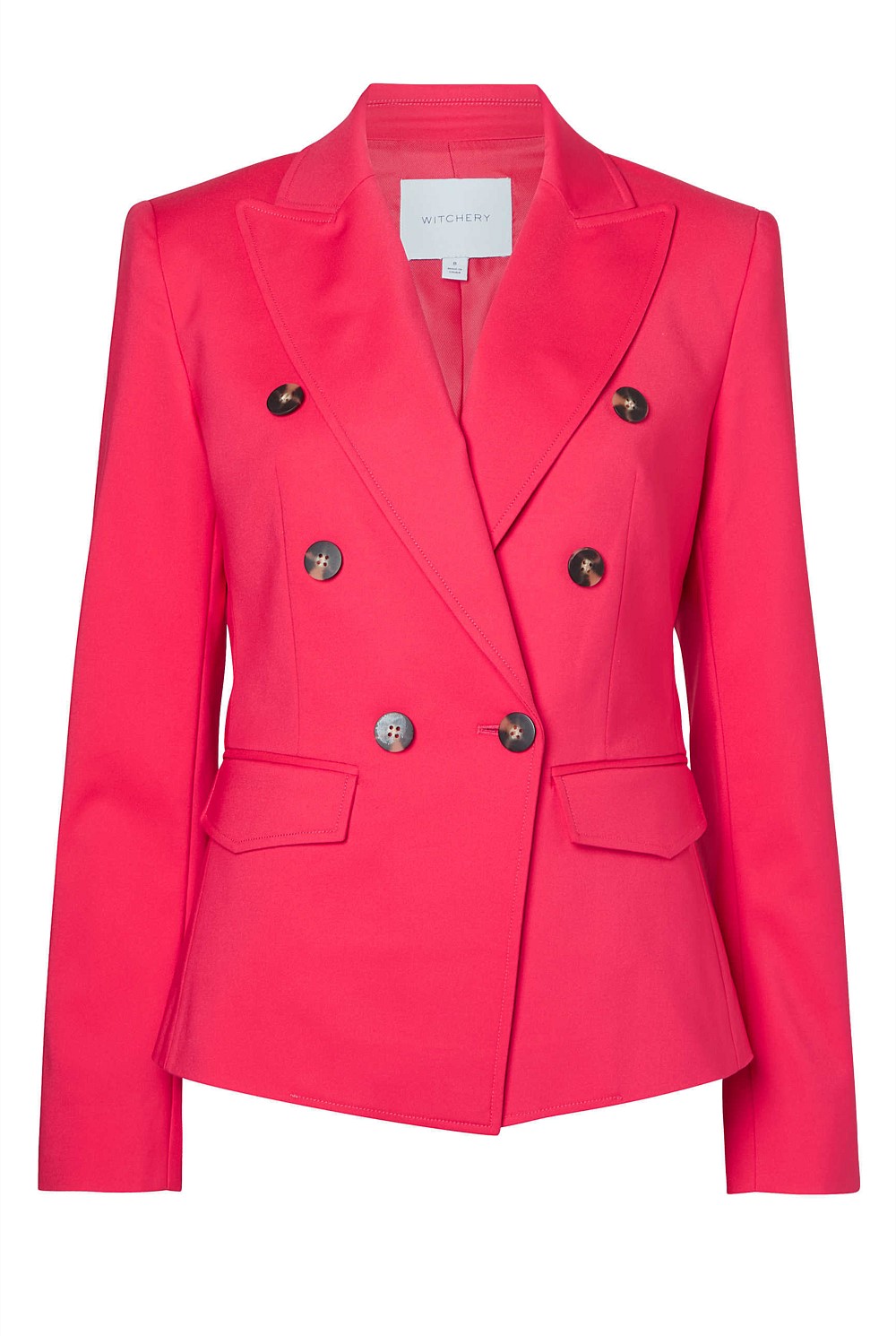 Cotton Blend Double-Breasted Blazer