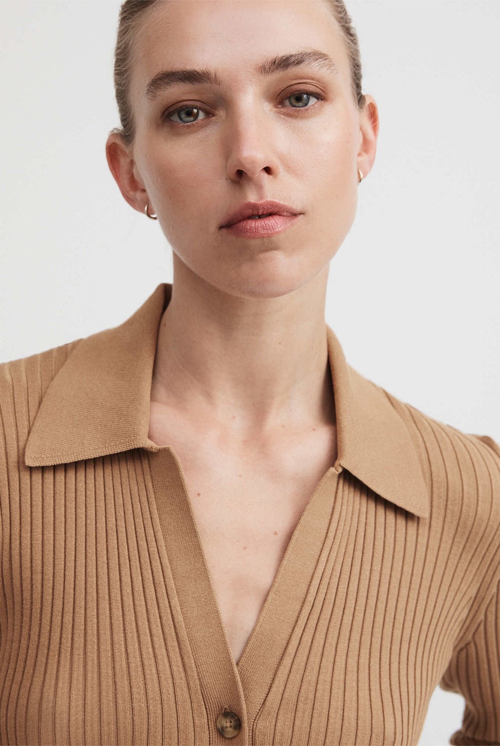 Button Through Rib Longline Cardigan