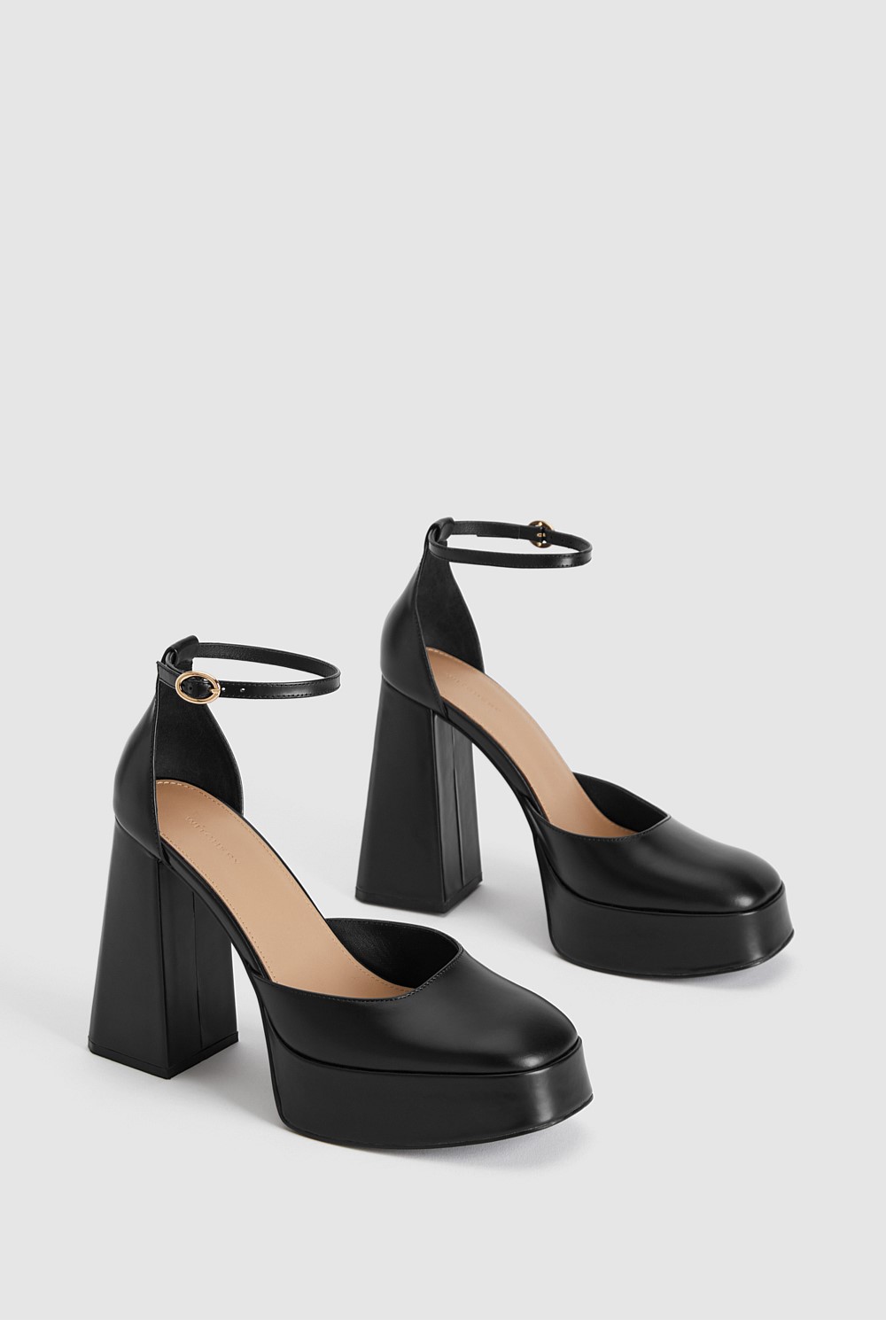 Leather Platform Heel