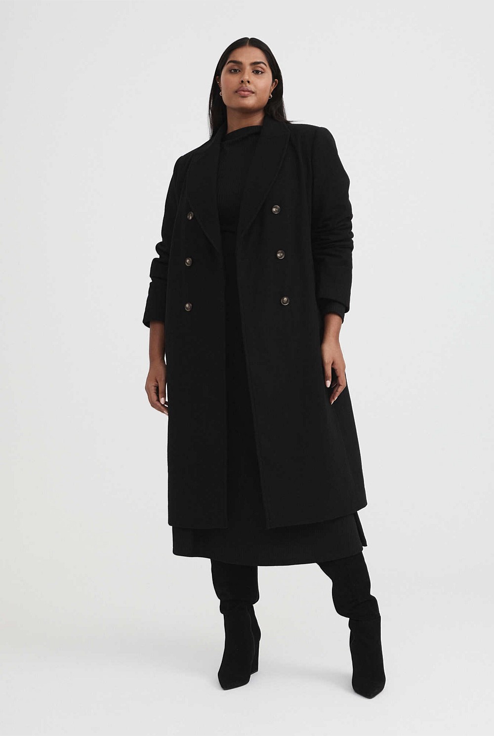 Mock Neck Rib Dress