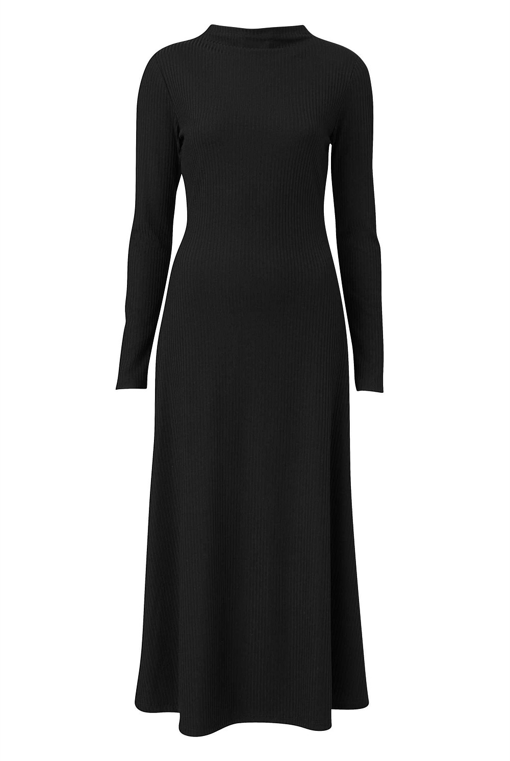 Mock Neck Rib Dress