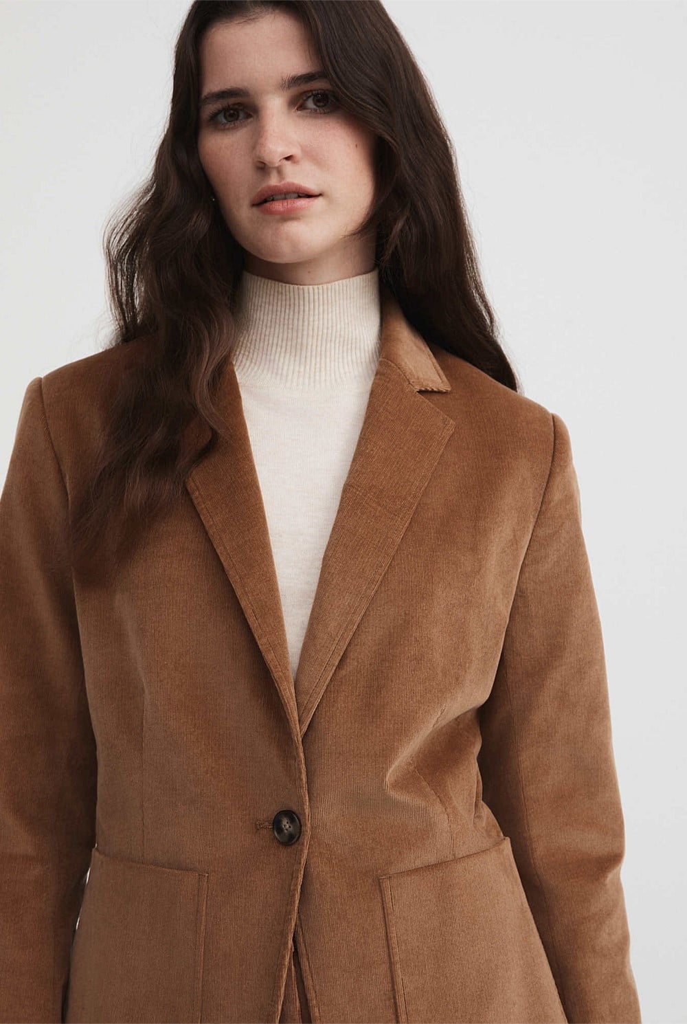 Cotton Cord Single Breasted Blazer