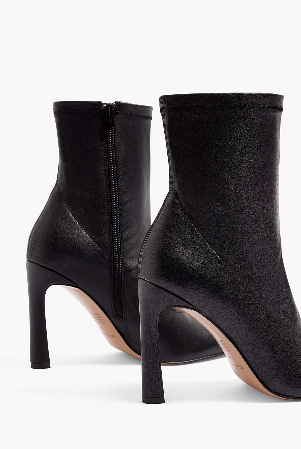 High Heel Leather Ankle Boot
