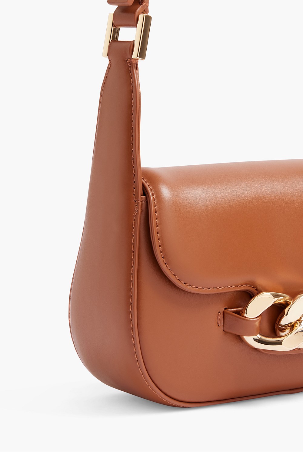 Chain Detail Leather Bag