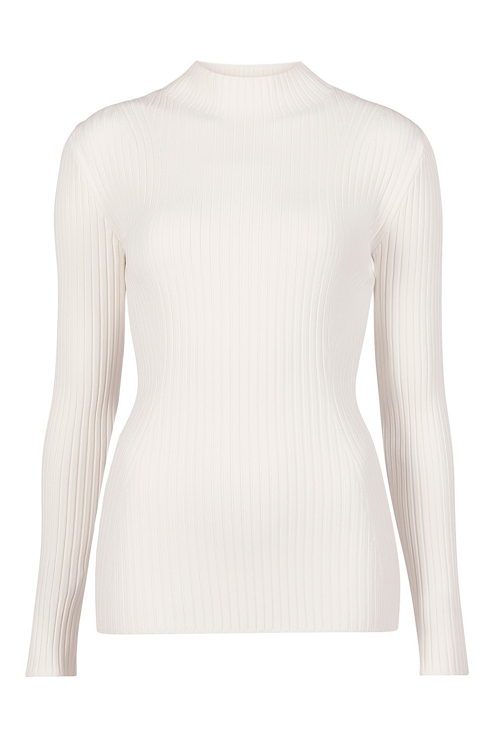 Mock Neck Crepe Knit