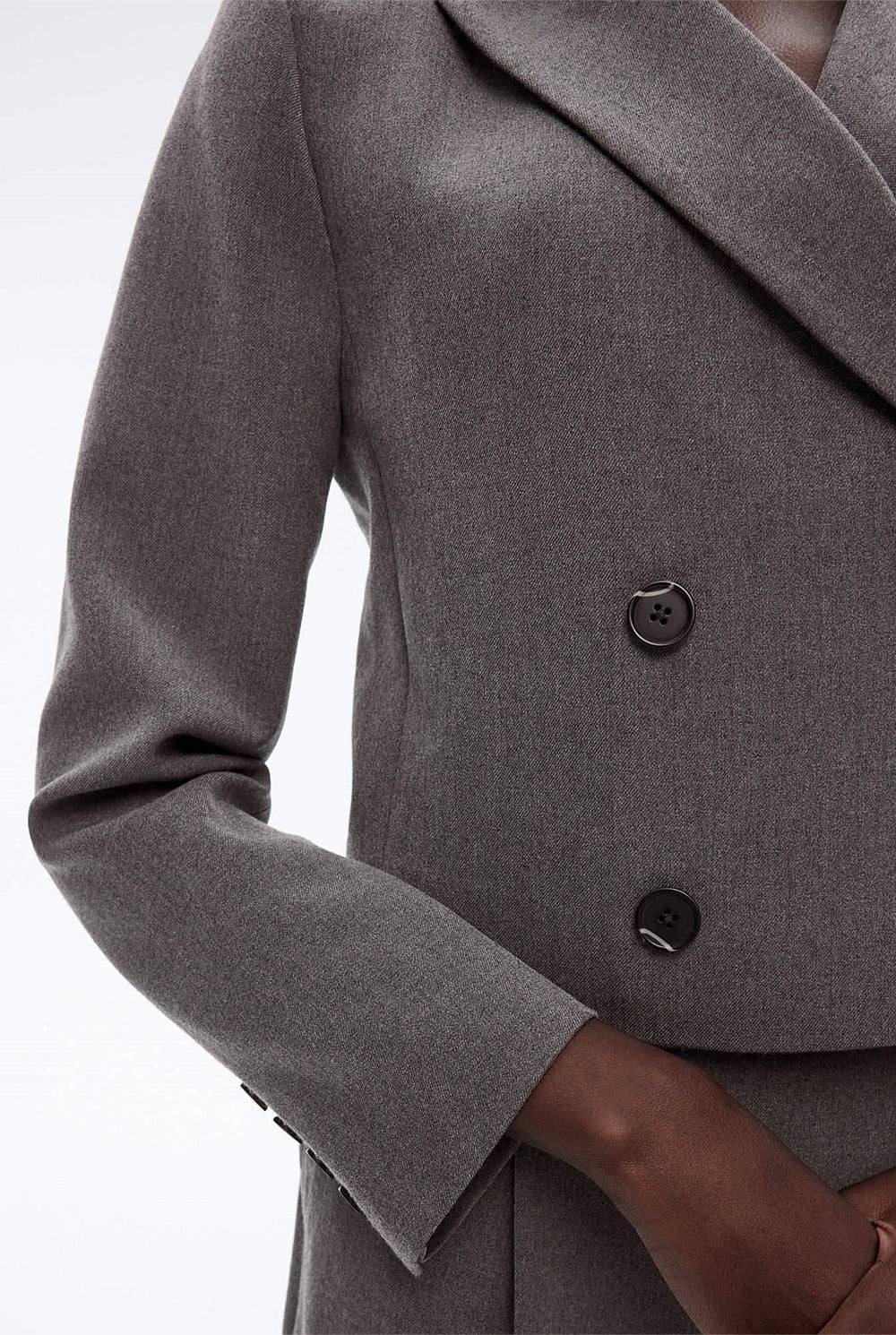Cropped Double-Breasted Blazer