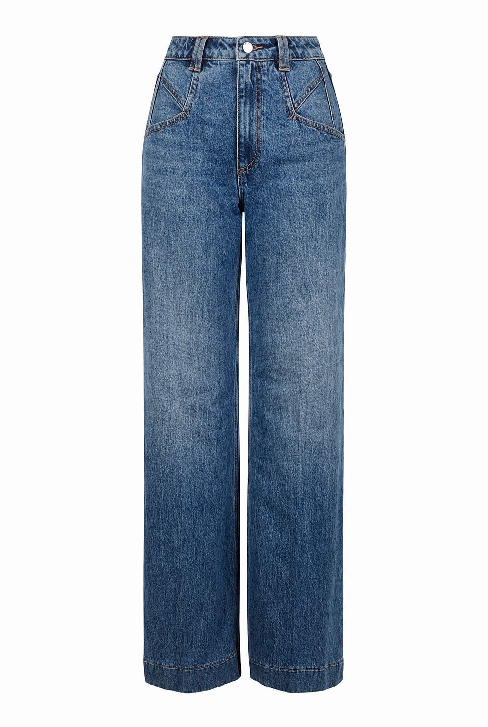 Wide Leg Angled Pocket Jean