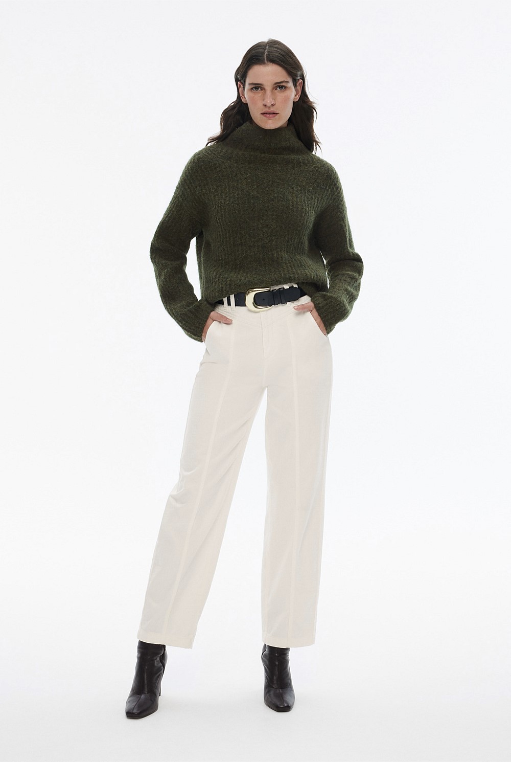Mock Neck Slouch Knit