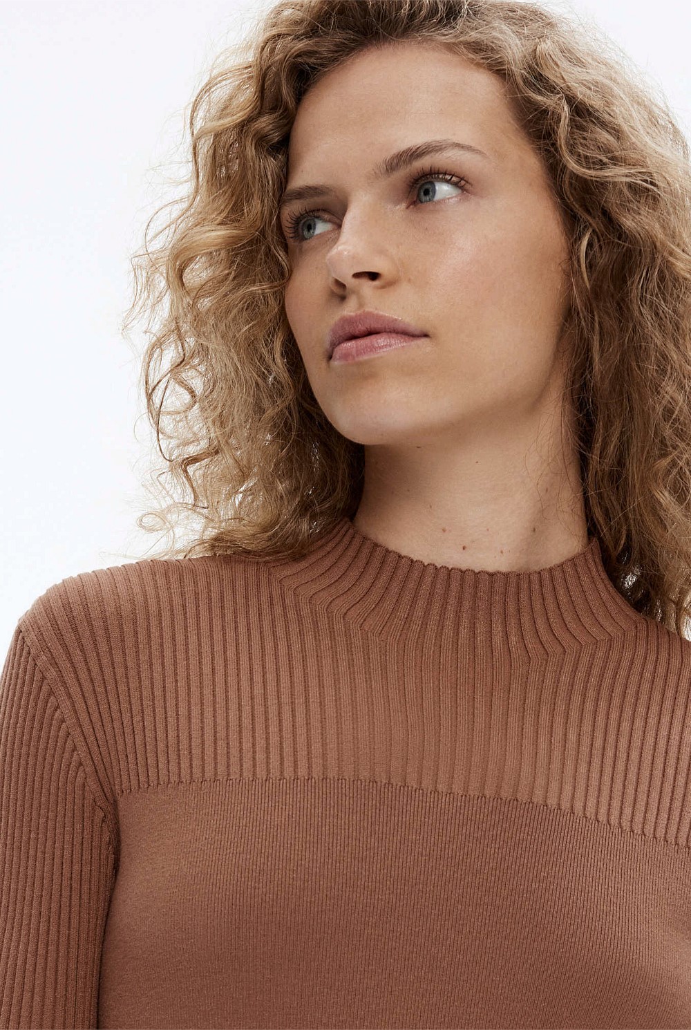 High Neck Textured Knit