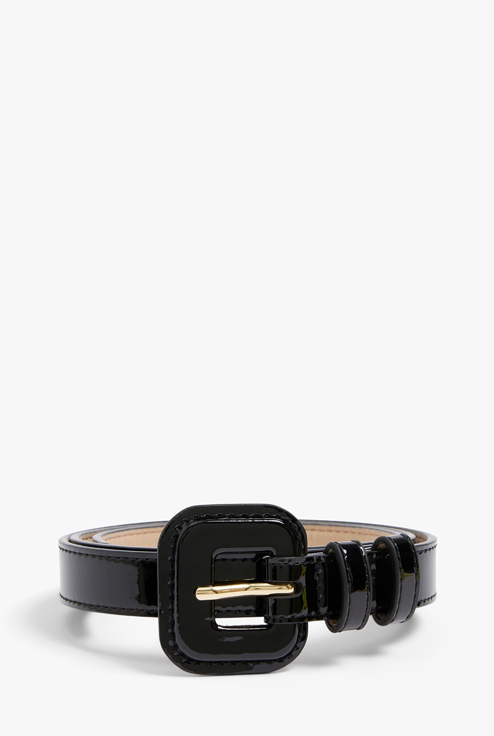 Square Buckle Patent Belt