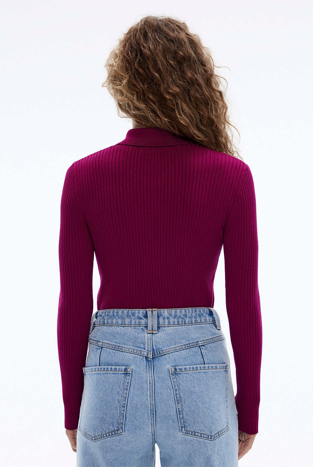 Zip Through Collar Knit