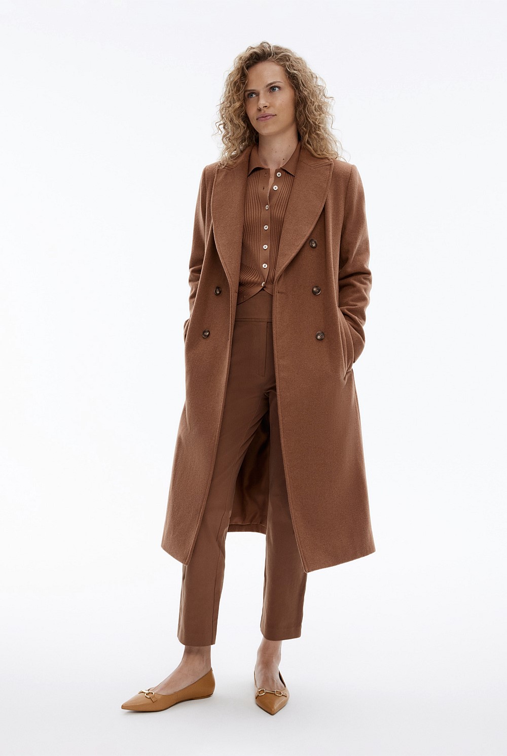 Crepe Button Through Crop