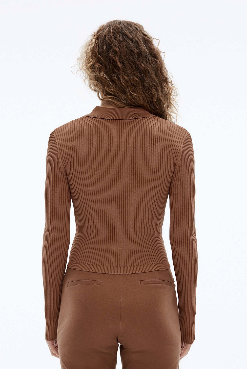 Crepe Button Through Crop