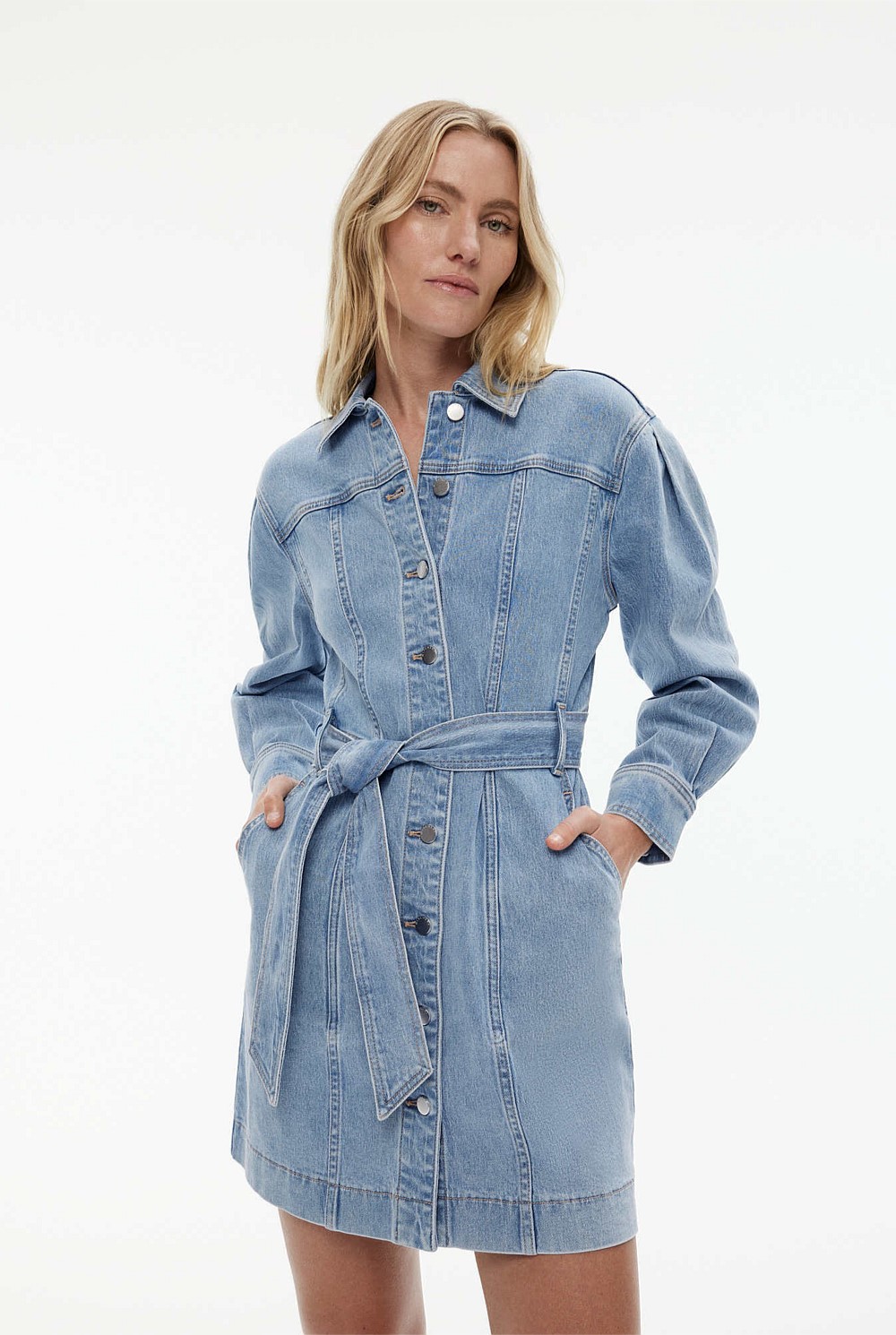Denim Seam Detail Dress