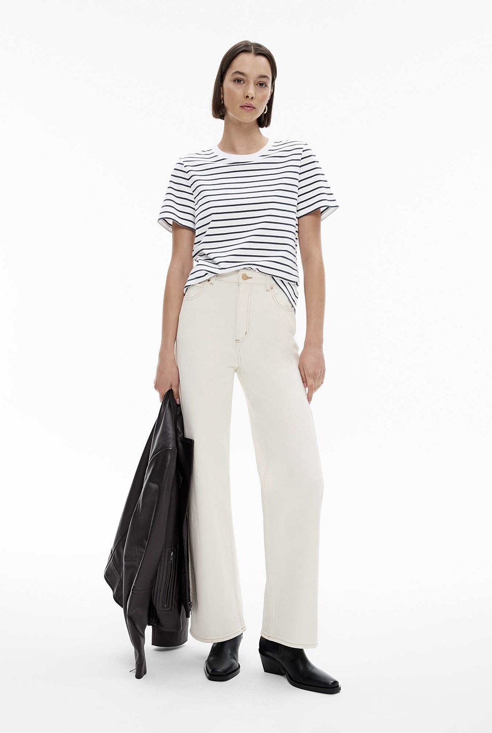 Stripe Staple Cotton Crew